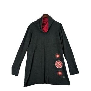 Tunique‎ Message Factory Miss SAGE XL Charcoal Coton stretch Positive Message